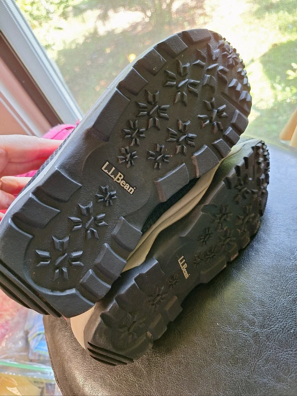 L.L. Bean Kids Pink Suede & Fabric Winter Boots Girls Size 4 Snowing Ski WINTER